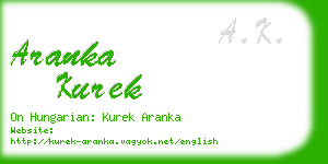 aranka kurek business card